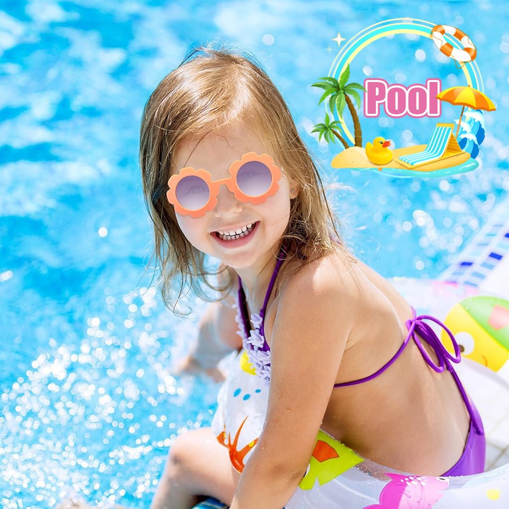 SNOWIE SOFT® 3Pcs Girls Sunglasses Kids Summer Sunglasses Round Flower Framed Sunglasses Outdoor UV Protection Beach Sunglasses for Kids 3-8 Years Old SNOWIE SOFT® 3Pcs Girls Sunglasses Kids Summer Sunglasses Round Flower Framed Sunglasses Outdoor UV Protection Beach Sunglasses for Kids 3-8 Years Old